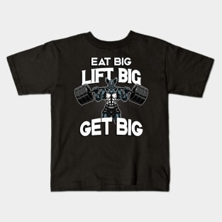 Bodybuilding Eat Big Lift Big Get Big Rhino Kids T-Shirt